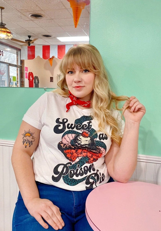 Sweet As Poison Pie Tee by kaeraz band tee cherry ice cream
