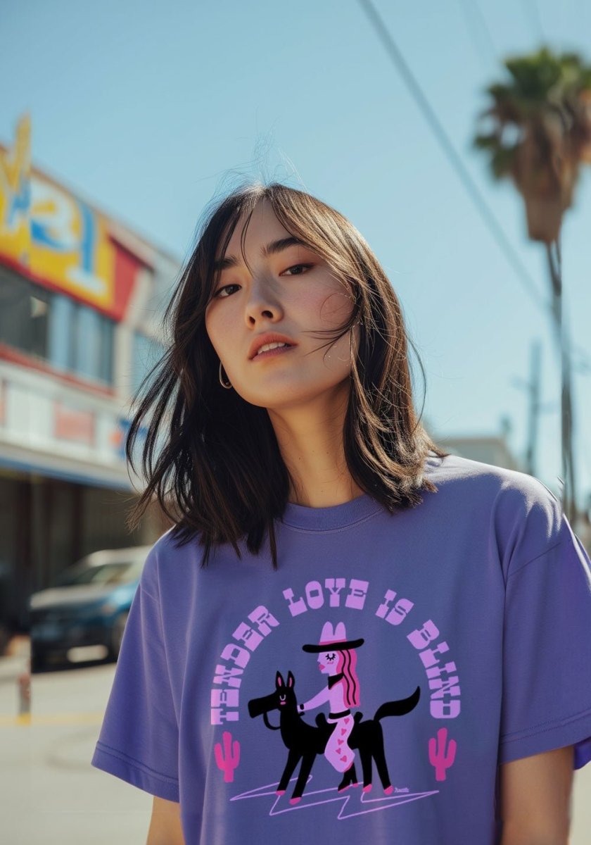 Tender Love is Blind Tee by kaeraz cactus cowboy cowboy hat