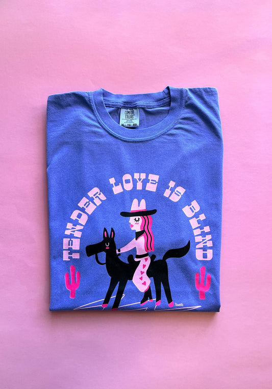 Tender Love is Blind Tee by kaeraz cactus cowboy cowboy hat