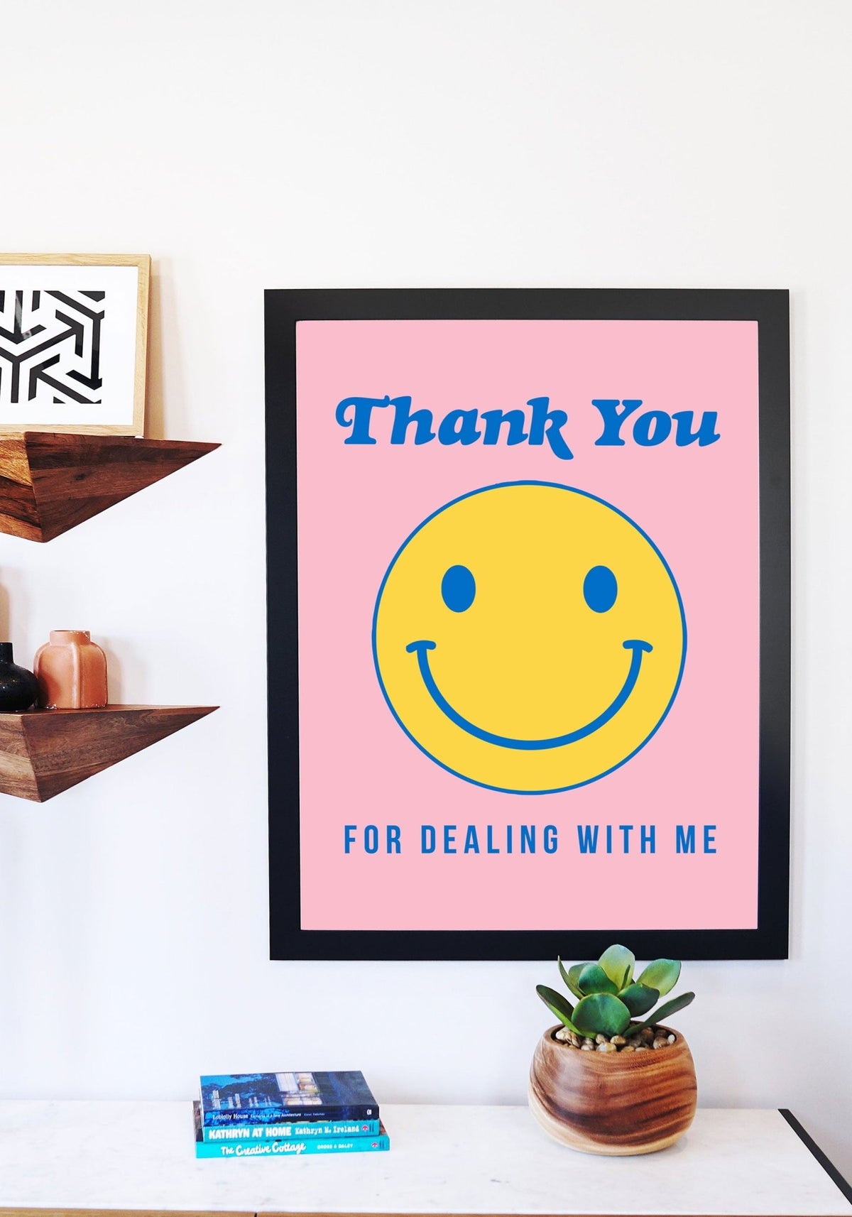 Thank You Smiley Poster Print by kaeraz 90s aesthetic art print