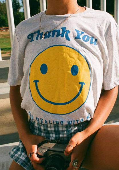 Thank You Smiley Tee by kaeraz grocery bag happy face smile