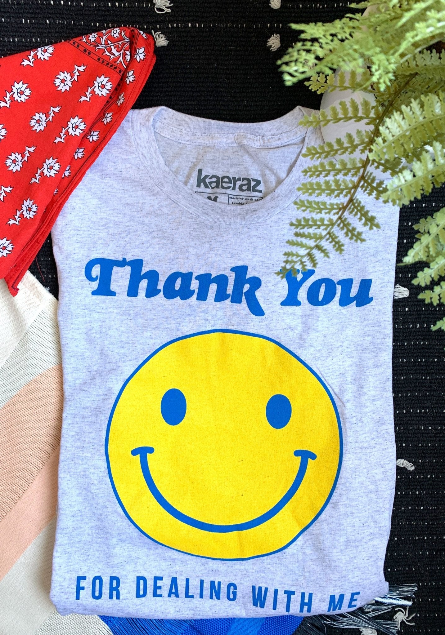 Thank You Smiley Tee by kaeraz grocery bag happy face smile