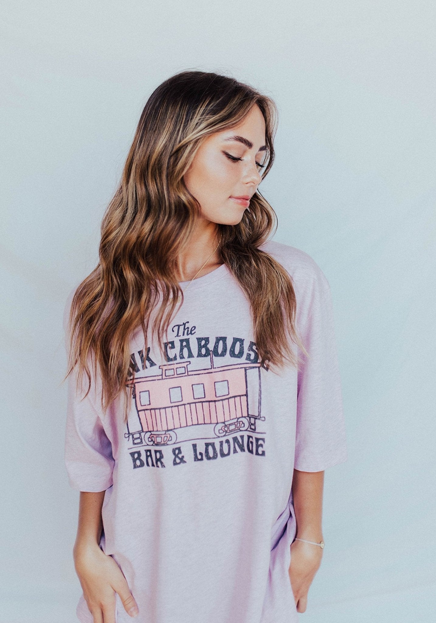 The Pink Caboose Tee by kaeraz bar lounge retro