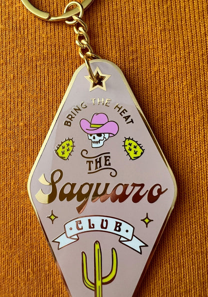 The Saguaro Club Keychain by kaeraz arizona cactus cowboy