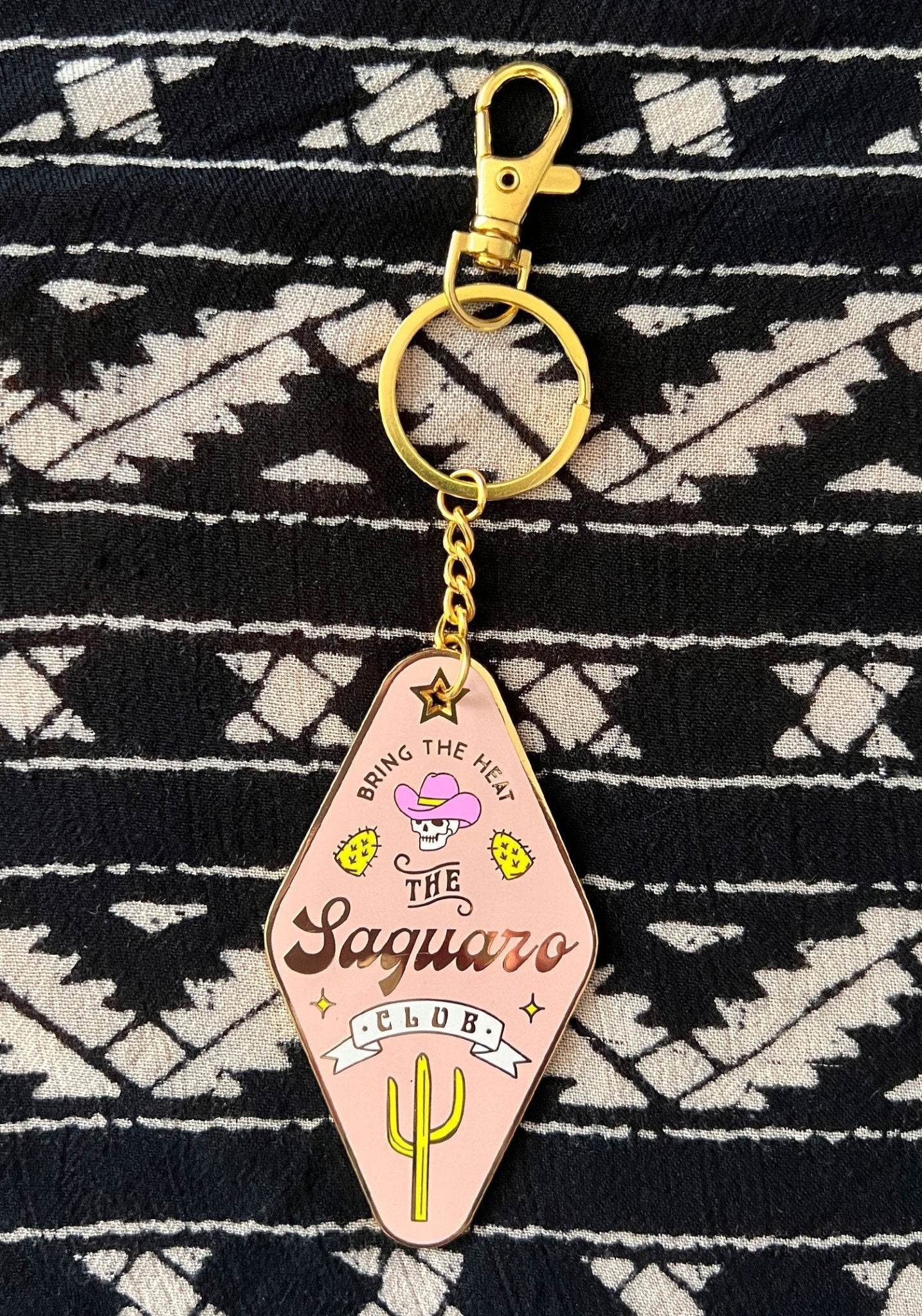 The Saguaro Club Keychain by kaeraz arizona cactus cowboy