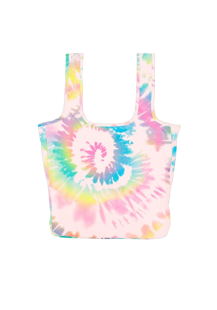 Twist & Shout Large Rainbow Tie Dye Tote Bag by Talking Out of Turn bag Faire psychadelic