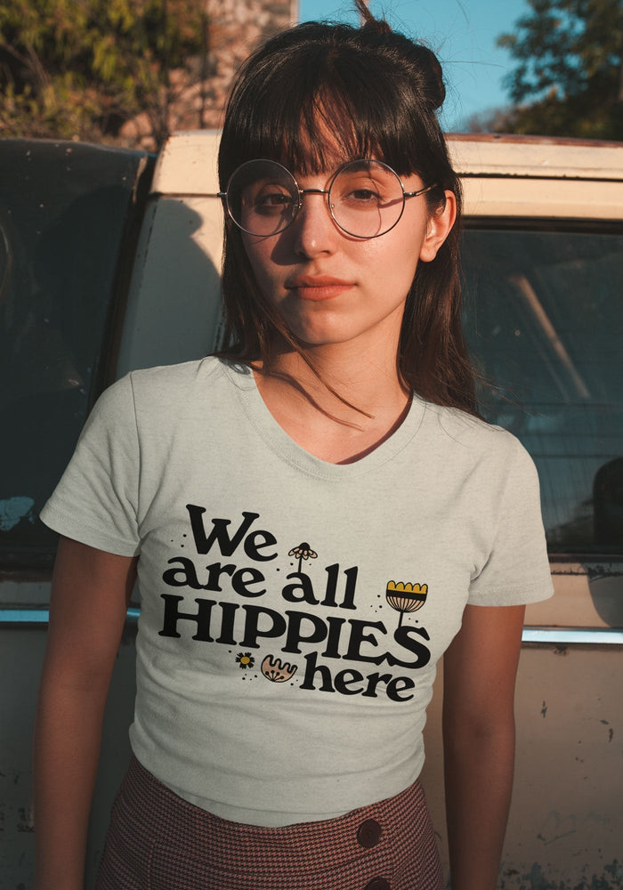 We Are All Hippies Here Tee by kaeraz 60s 70s flower