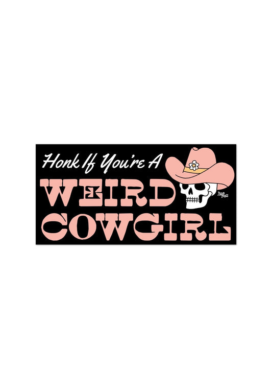 Weird Cowgirl Bumper Sticker by kaeraz country country girl country music