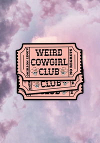 Weird Cowgirl Club Sticker by kaeraz cowboy cowboy hat cowgirl