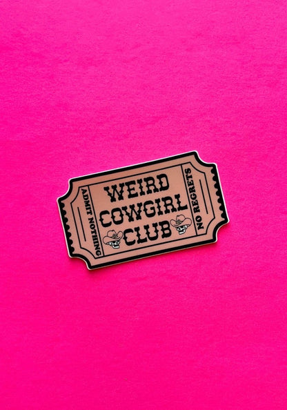 Weird Cowgirl Club Sticker by kaeraz cowboy cowboy hat cowgirl