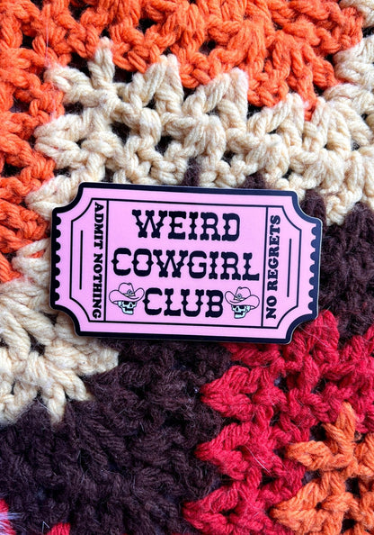 Weird Cowgirl Club Sticker by kaeraz cowboy cowboy hat cowgirl