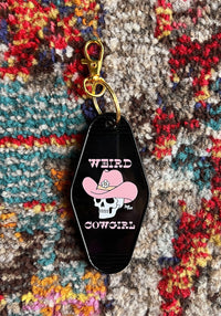 Weird Cowgirl Motel Keychain by kaeraz boots cowboy cowboy boots